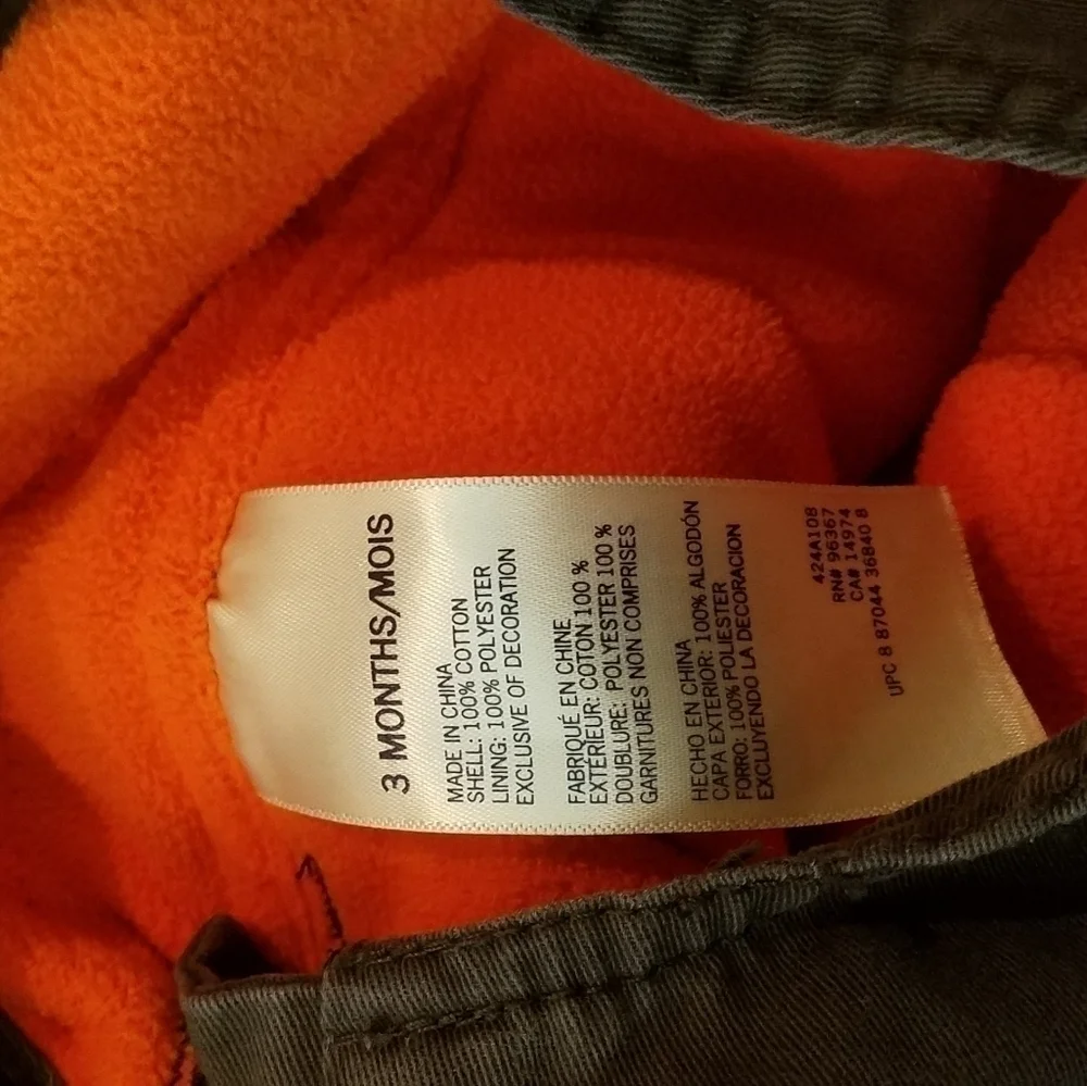 Oshkosh Fully Lined Fleece Overall Coverall 3m